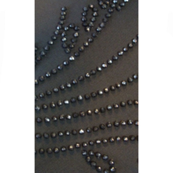 Black Dress Ruffles Beaded R&M Richards 8P - Picture 3 of 4